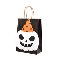 Sacs en papier kraft personnalisés à impression complète pour Halloween avec logo pour cadeau, bonbon, bougie, shopping et impression numérique sur cadre photo