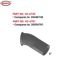 Penjualan laris pipa knalpot 2 bengkok baja aluminium 5 inci untuk truk Volvo 20446745 - Product Image 2