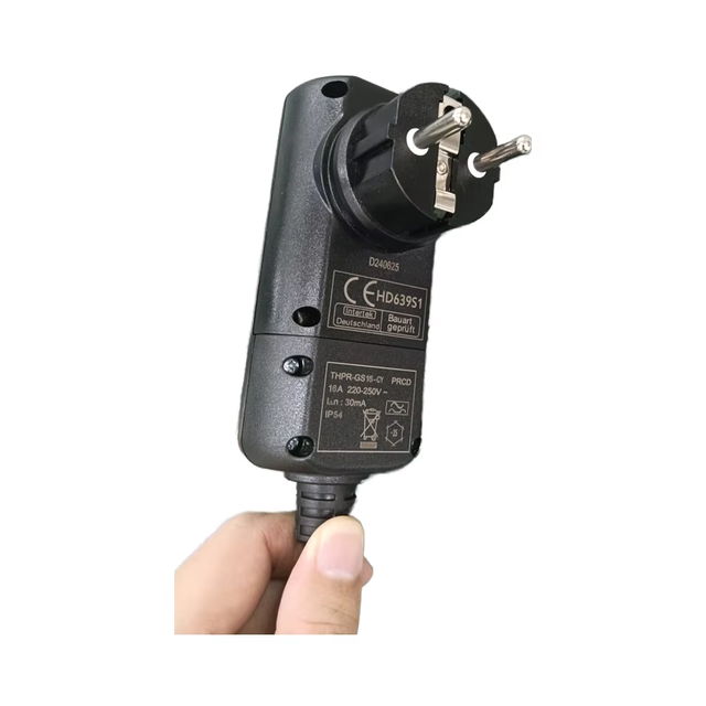 RIFENG Waterproof Plastic 10A/15A IP54 Detachable RCD Power Cord with Electrical Leakage and Surge Protection Plug
