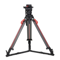 Trépied professionnel Jiepai V6 2026 pour caméscope, robuste, en fibre de carbone, avec verrouillage à un clic, pour tournage de films