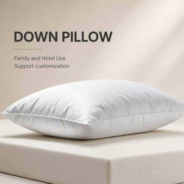 Luxury Duck Down Pillow All Season 860g Filling Super Soft Plump Non Allergenic Breathable for Hotel Home Factory Direct Supply
