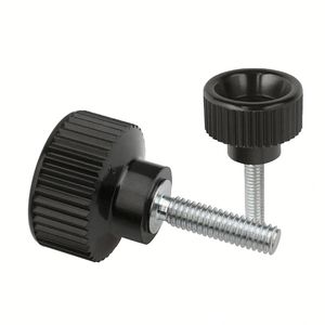 Tornillo de mariposa de sujeción con rosca métrica M4 M5 M6 M8, mango de plástico negro con agarre de estrella para apretar - Product Image 1