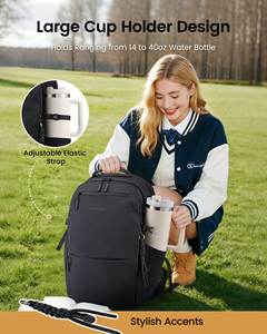 Mochila para Portátil LOVEVOOK para <span class=keywords><strong>Mujer</strong></span> y Hombre con Soporte para Vaso Gigante, Mochila de Viaje para Computadora de Trabajo de 15.6 Pulgadas con Compartimento para Portátil - Product Image 2