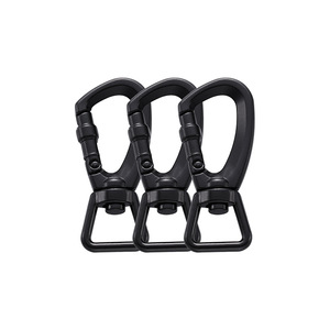 Túi chìa khóa Carabiner đôi không 8mm mùa xuân kích hoạt rắn brass mắt Clip Bolt xoay quay snal Clasp Snap Keychain móc móc - Product Image 1