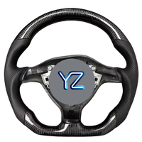 Volant de voiture sport à fond plat en cuir et fibre de carbone YZ pour Volkswagen Bora MK4 Golf 4 Jetta 4, pièces de mise à niveau de l'intérieur de la voiture