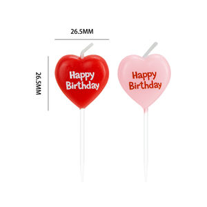 Set di 5 Candeline a Forma di <span class=keywords><strong>Cuore</strong></span> per Dichiarazioni Romantiche, Decorazione per Torte di Compleanno e San Valentino - Product Image 6