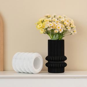 Moderne Simple Noir Blanc Ciment Cercle Vase Maison Arrangement <span class=keywords><strong>De</strong></span> Fleurs Entrée <span class=keywords><strong>Cabinet</strong></span> Art Ornements Décoration Bougies Parfumées - Product Image 3