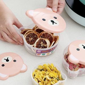 Wholesale 4-piece Cartoon Bear Shape Stackable And Nestable Kids Private Label Food Container Storage Organizer Set