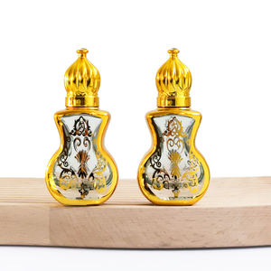 Nuevo Diseño Único Mini Botella de Perfume de Vidrio Dorado en Forma de Pera de 10 ml con Rodillo o Etiqueta - Product Image 3