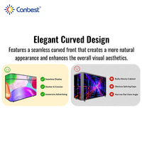 Écran LED incurvé Canbest 1,8 mm GOB pour DJ booth, comptoir, 7680 Hz, panneau d'affichage vidéo LED flexible et sans soudure pour boîte de nuit, bar, scène