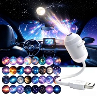 Projecteur d'étoiles mini 3-en-1, lampe d'ambiance ciel étoilé, design moderne et minimaliste, alimentation USB pour chambre à coucher