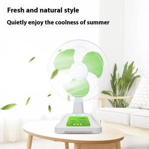 Ventilador solar portátil de <span class=keywords><strong>12</strong></span> pulgadas con alta potencia eólica, batería recargable de larga duración, luz nocturna para uso doméstico y exterior - Product Image 3