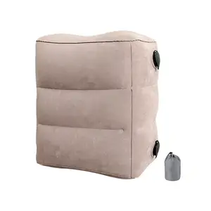 New Design Adjustable Height Travel Leg Rest with blow up bag inflatable air bag foot rest pillow for travelling