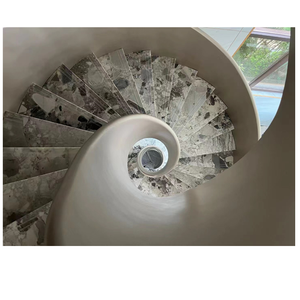 Escalier en marbre gris personnalisé Escalier en colimaçon en marbre Ceppo <span class=keywords><strong>Noca</strong></span> et contremarches avec toutes les tailles personnalisées pour l'entrée du hall - Product Image 1