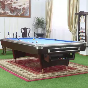 Factory Direct Supply International Tournament Standard 8FT/9FT Pool/Billiard Table Poor Table Wooden Legs Slate Cushions Sale