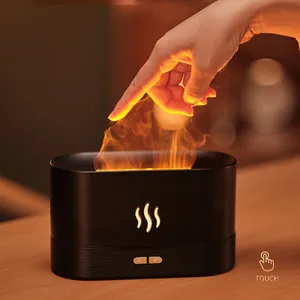 2022 nova 180ML ultrasonic chama diffuseur de parfum fogo LEVOU Luz mini espaço pessoal umidificador usb umidificador de ar difusor de aroma de óleo