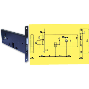 Serratura a Cilindro Ovale per E90 LAF47703 Italia - Product Image 1