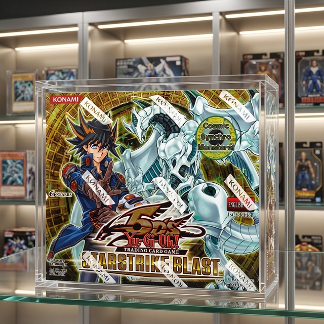 SYP Yu-Gi-Oh Booster Box Acrylic Case 6MM Thickness Magnetic Clear UV Protection Acrylic Display Case