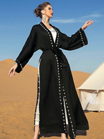 Nouveau modèle Abaya pakistanaise à Dubaï haute qualité Long Cardigan marocain Jersey caftan robe élégante grande taille Jalabiya vêtements