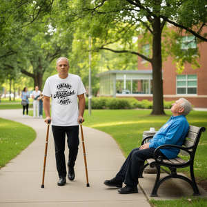 Camiseta con Humor sobre Reemplazo de Cadera y Rodilla, con Piezas de Repuesto - Product Image 3