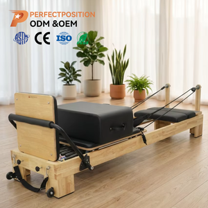 Máquina de Pilates Reformer Comercial de Madera de Roble para Entrenamiento Profesional en Estudio, con Carro Deslizante Suave, Proveedor OEM con Logotipo Personalizado - Product Image 1