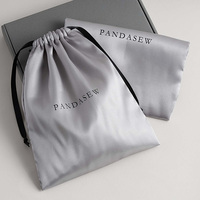 Sac de rangement en satin personnalisé avec cordon de serrage pour perruques et masques oculaires, pour l'exportation, petites séries acceptées, emballage avec logo personnalisé