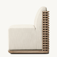 Meubles en teck au design moderne Ensemble de table à manger d'extérieur blanc Ensemble table à manger de jardin et chaises de salle à manger