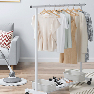 <span class=keywords><strong>Porte</strong></span>-vêtements pliant double niveau en métal pour armoire, salle de bain et salon – Organisateur suspendu pour manteaux et chaussures - Product Image 6