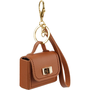 Mini Bolso de Mano, Monedero Bonito con Llavero, Mochila de Cuero PU con Cadena, Pequeño Estuche <span class=keywords><strong>para</strong></span> Auriculares, Llaveros <span class=keywords><strong>para</strong></span> Mujer, Organizador de Tarjetas y Cables de Datos - Product Image 1