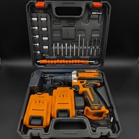 Perceuse électrique sans fil 21V à batterie lithium, moteur à balais, deux vitesses, tournevis multifonctionnel, outils sans fil pour l'export.