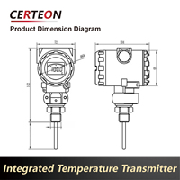 Transmetteur de température numérique 4-20mA avec RTD thermocouple entrée universelle et sortie analogique