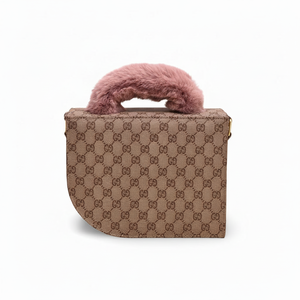 Estilo pijo para bolso de hombro de cuero rosa para mujer P56012 patrón geométrico Vintage señora bohemio impermeable para verano invierno - Product Image 1