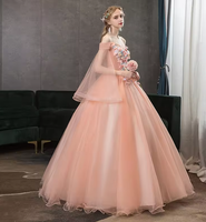 NDC10001 Nouvelle jupe longue de soirée pour hôtesse de banquet, jupe longue en mousseline rose pour mariage, robe de soirée pour femmes