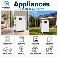 Batterie de stockage d'énergie domestique LiFePO4 au phosphate de fer et de lithium de haute qualité 5 kWh 48 V pour système solaire, montage mural, OEM ODM