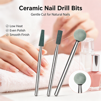 Embouts professionnels en céramique pour ponceuse à ongles, pour le retrait de gel et le polissage, accessoire de manucure pour ponceuse électrique, outils de nail art