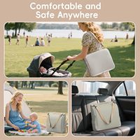 Tapis à langer portable en mousse haute densité facile à nettoyer avec housse imperméable pour les voyages et l'extérieur