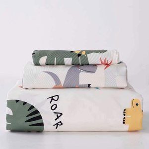 Chăn Bìa Giường Đặt Siêu Mềm Sợi Nhỏ Dễ Thương Khủng Long Cậu Bé Trẻ Em Thiết Kế Phim Hoạt Hình Bộ Đồ Giường Đặt Chăn Bìa Tấm Ga Giường Đặt - Product Image 4