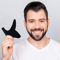 Carte de traçage professionnelle noire pour la ligne des cheveux avec règle graduée, modèle flexible pour la coupe et l'amélioration des coiffures en salon