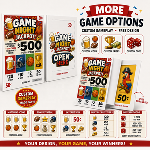 High Quality Custom Sports Theme One Window Original Color Pull Tab Card Break Open Tickets for Charity Event - Product Image 6