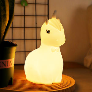 Veilleuses LED RVB en silicone, mini <span class=keywords><strong>licorne</strong></span>, rechargeables, pour chambre d'enfant, avec capteur tactile USB - Product Image 4