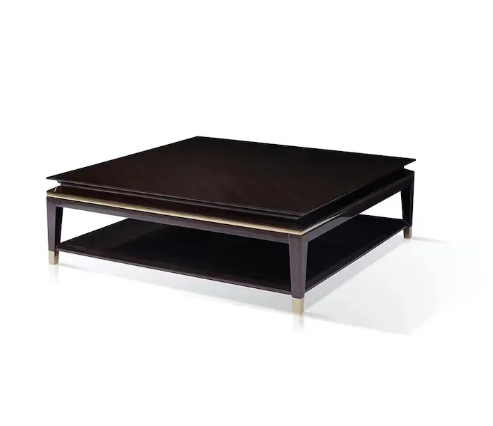 Mesa de centro grande de madera maciza de lujo Turrin Light italiana, mesa de centro de Villa personalizada, sofá para sala de estar, mesa de centro