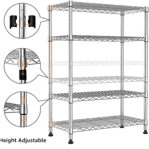 Mới nhất hiện đại 4 tầng Chrome kim loại lưu trữ nhà bếp kệ với NSF phê duyệt kệ bếp Kệ thép không gỉ lưu trữ - Product Image 3