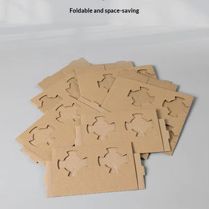 Bandeja Portavasos Desechable para Café, Portavasos de Papel Kraft para Bebidas para Llevar, Té con Leche, Zumo, Vasos Calientes y Fríos - Product Image 1