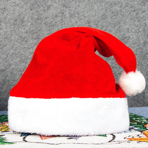 <span class=keywords><strong>Sombrero</strong></span> clásico de Papá Noel de felpa <span class=keywords><strong>canario</strong></span> rojo para deportes y fiestas navideñas-Decoración navideña al por mayor para adultos y niños - Product Image 4