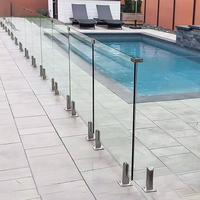 Clôture de piscine en verre trempé de 10mm et 12mm, design moderne, acier inoxydable 304, robinets en verre duplex 316 2205