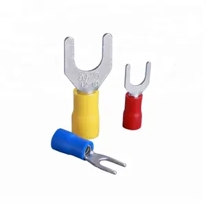 Copper Insulate Automotive Large Spade Electrical Terminal Fork U-type Set Terminals Connectors Electrical Crimp Spade Ring