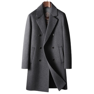 Cappotto Invernale da <span class=keywords><strong>Uomo</strong></span> di Alta Gamma, <span class=keywords><strong>Doppiopetto</strong></span> in Lana con Tasche Laterali, Casual e Caldo - Product Image 5