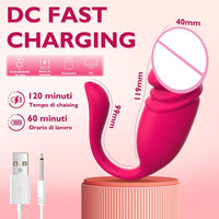 Bestseller Fernbedienungsfähiger Tragbarer App-gesteuerter Silikon-Klitoris-Vibrator für Frauen 9 Geschwindigkeiten 100% Wasserdicht USB