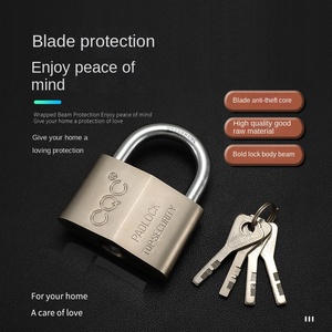 Factory Direct Anti-Theft Safety <strong>Lock</strong> Diamond Blade Iron Padlock with Key Unlock Anti-Shear Advanced anti-theft padlock 70mm - Product Image 3