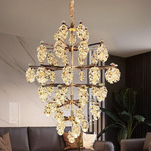 Accesorio de iluminación LED colgante, candelabro de luz colgante de <span class=keywords><strong>Cristal</strong></span> K9 de lujo moderno para sala de estar, dormitorio, <span class=keywords><strong>Bar</strong></span> - Product Image 1